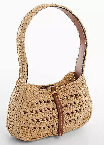 Mango Raffia Malta Shoulder Bag | Grattan