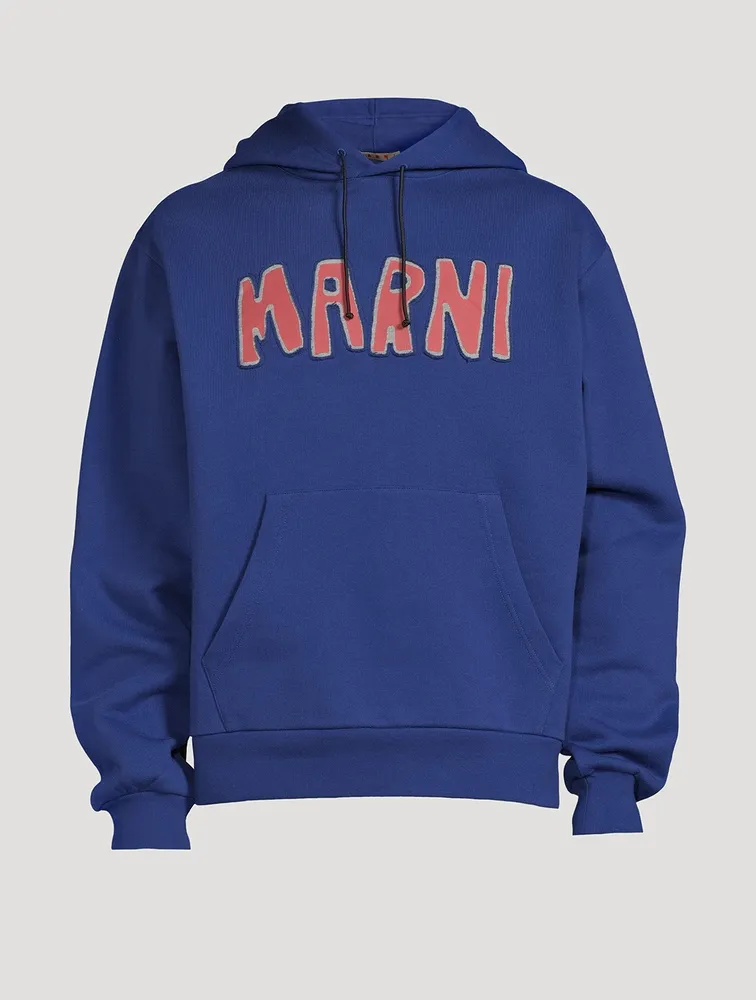 MARNI Cotton Hoodie With Cut-Out Logo