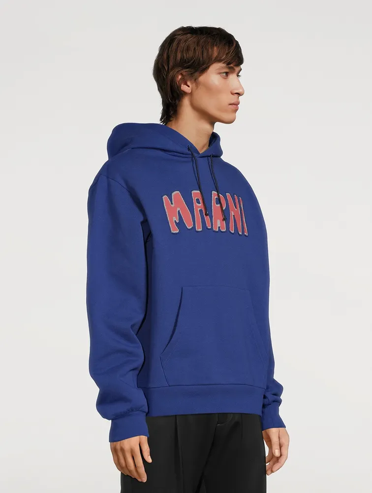 MARNI Cotton Hoodie With Cut-Out Logo