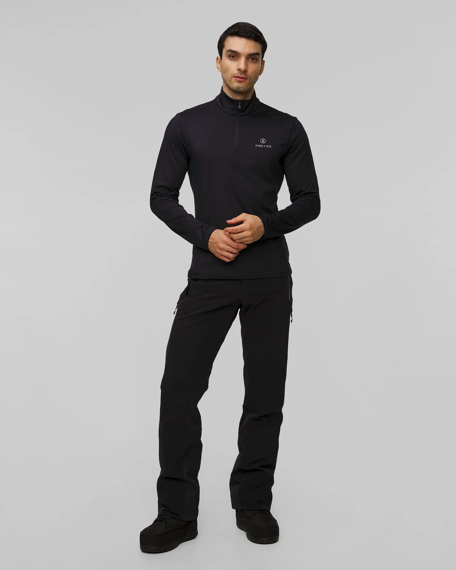 Men's black ski turtleneck BOGNER FIRE+ICE Pascal 54094946-26