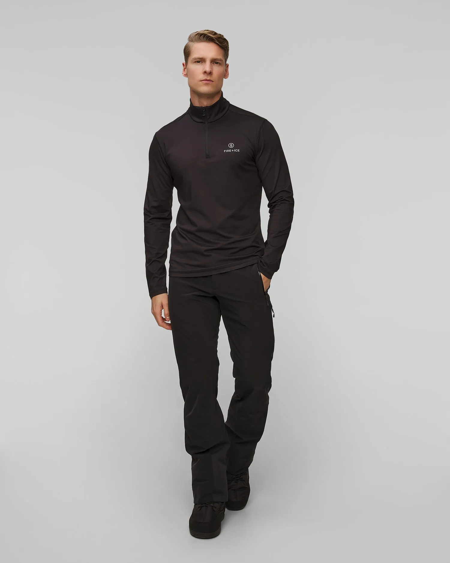 Men's black ski turtleneck BOGNER FIRE+ICE Pascal 54094946-26