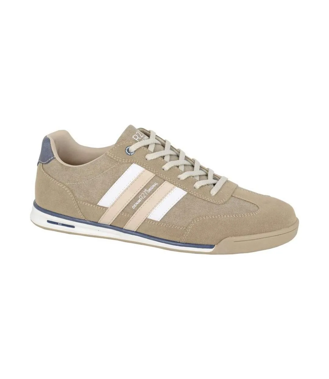 Mens contrast trainers beige R21