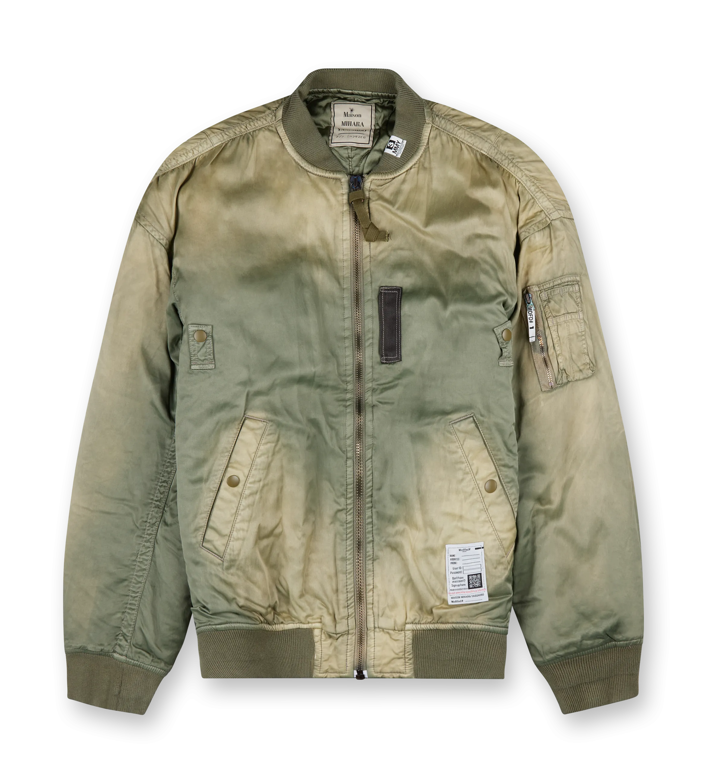 Mihara    Aged Flight Jacket Khaki