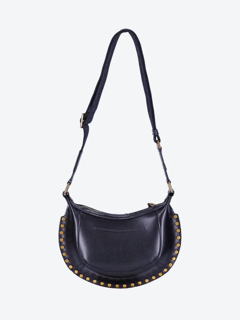 Mini moon leather shoulder bag