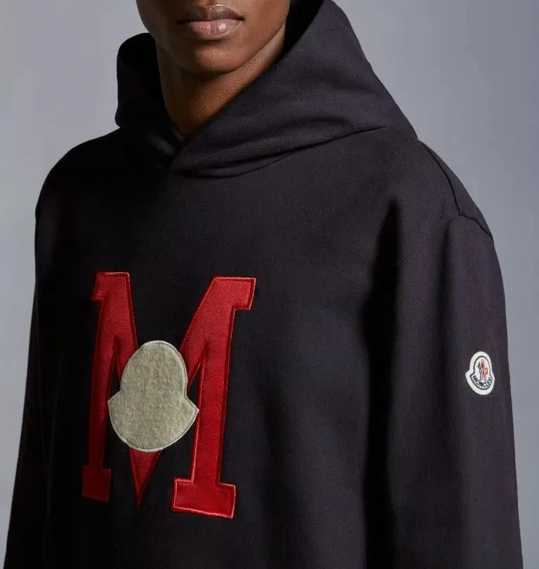 MONCLER  |Embroidered Monogram Hoodie