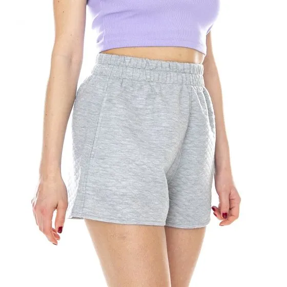 Motel Rocks Womens Marine Grey Marl Quilt Shorts 