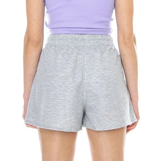 Motel Rocks Womens Marine Grey Marl Quilt Shorts 