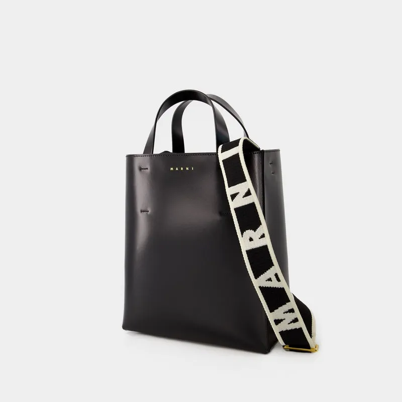 Museo Small Crossbody - Marni - Leather - Black