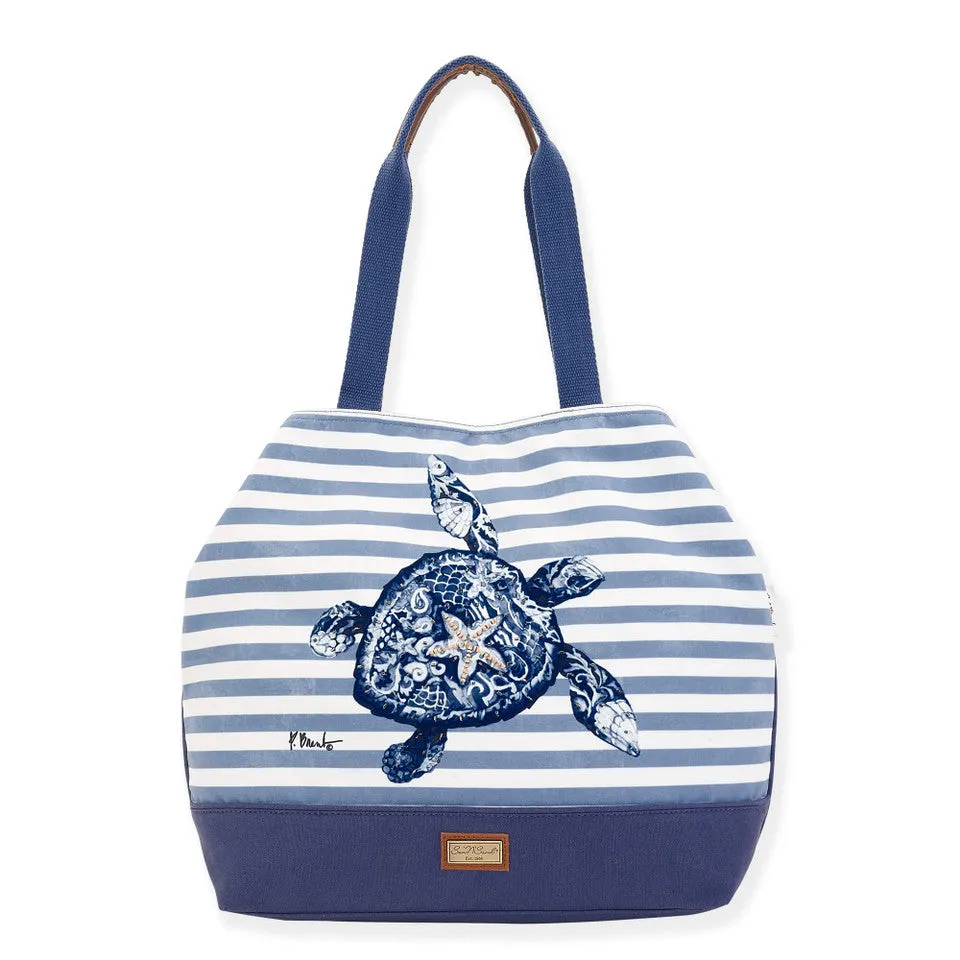 Navy Stripe Turtle Gap Tote