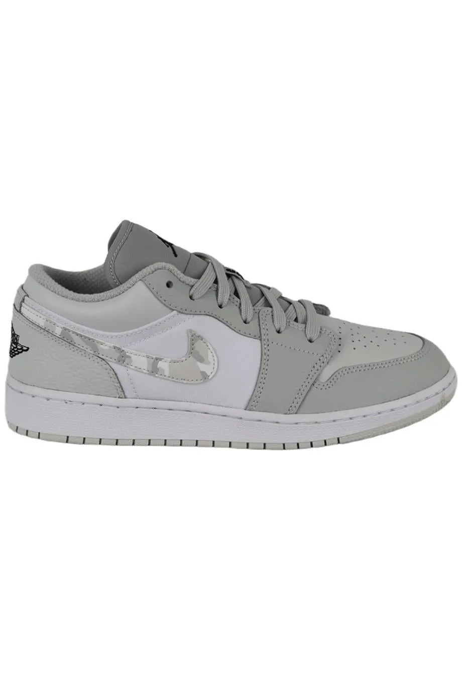 NIKE AIR JORDAN 1 LOW WHITE CAMO LEATHER SNEAKERS EU 39 UK 6 US 6.5