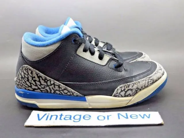 Nike Air Jordan III 3 Sport Blue Retro BP 2014 sz 3Y