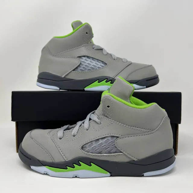 Nike Air Jordan Retro V 5 TD Green Bean 2022 Grey Toddle...