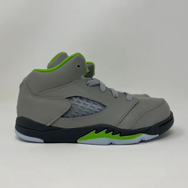 Nike Air Jordan Retro V 5 TD Green Bean 2022 Grey Toddle...