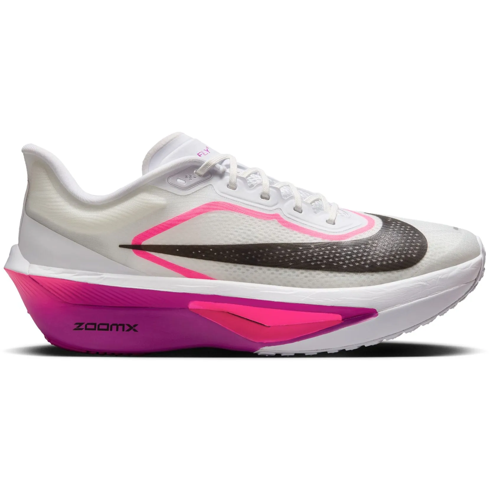 Nike Men's Zoom Fly 6 Running Shoes White / Black / Vivid Grape / Hyper Pink