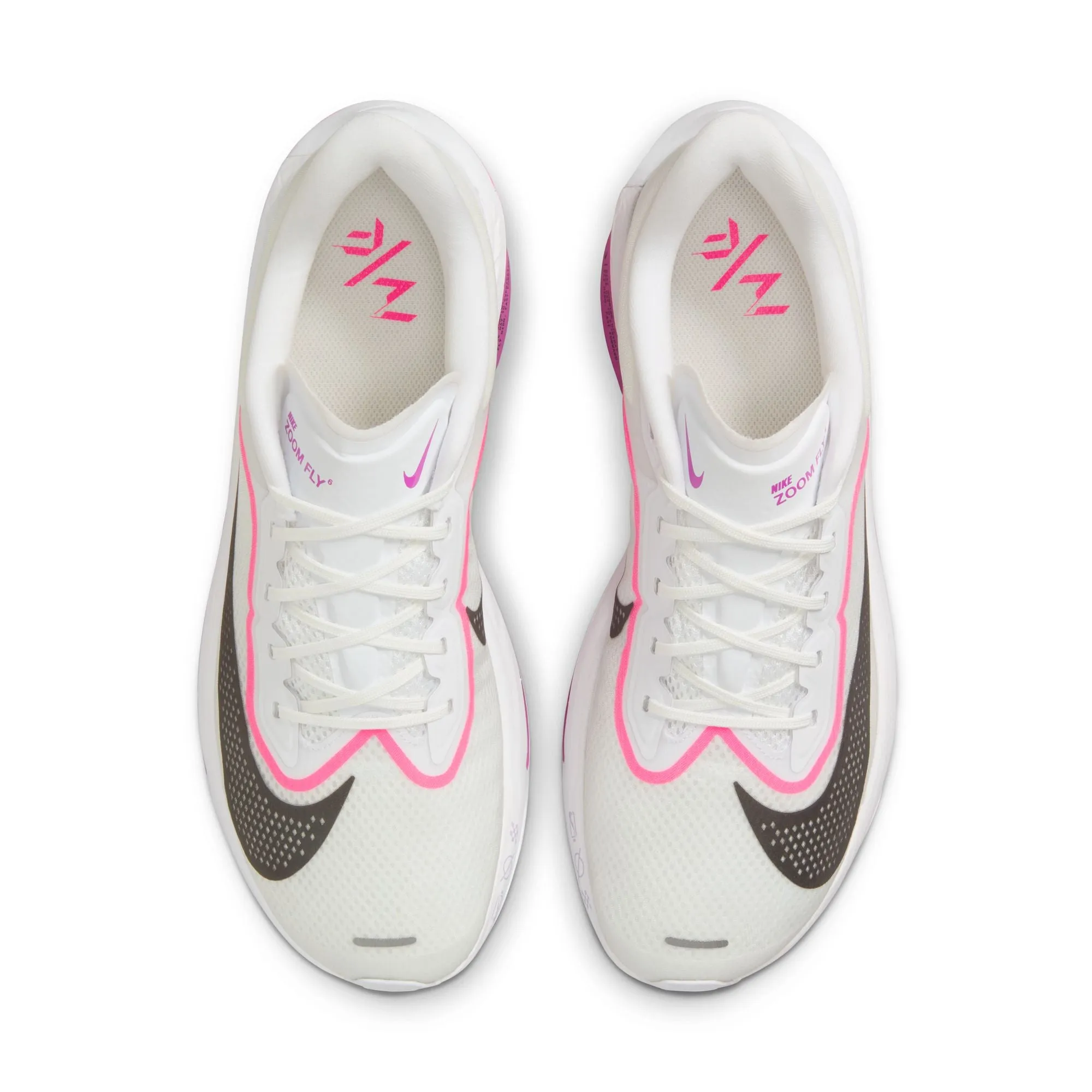 Nike Men's Zoom Fly 6 Running Shoes White / Black / Vivid Grape / Hyper Pink