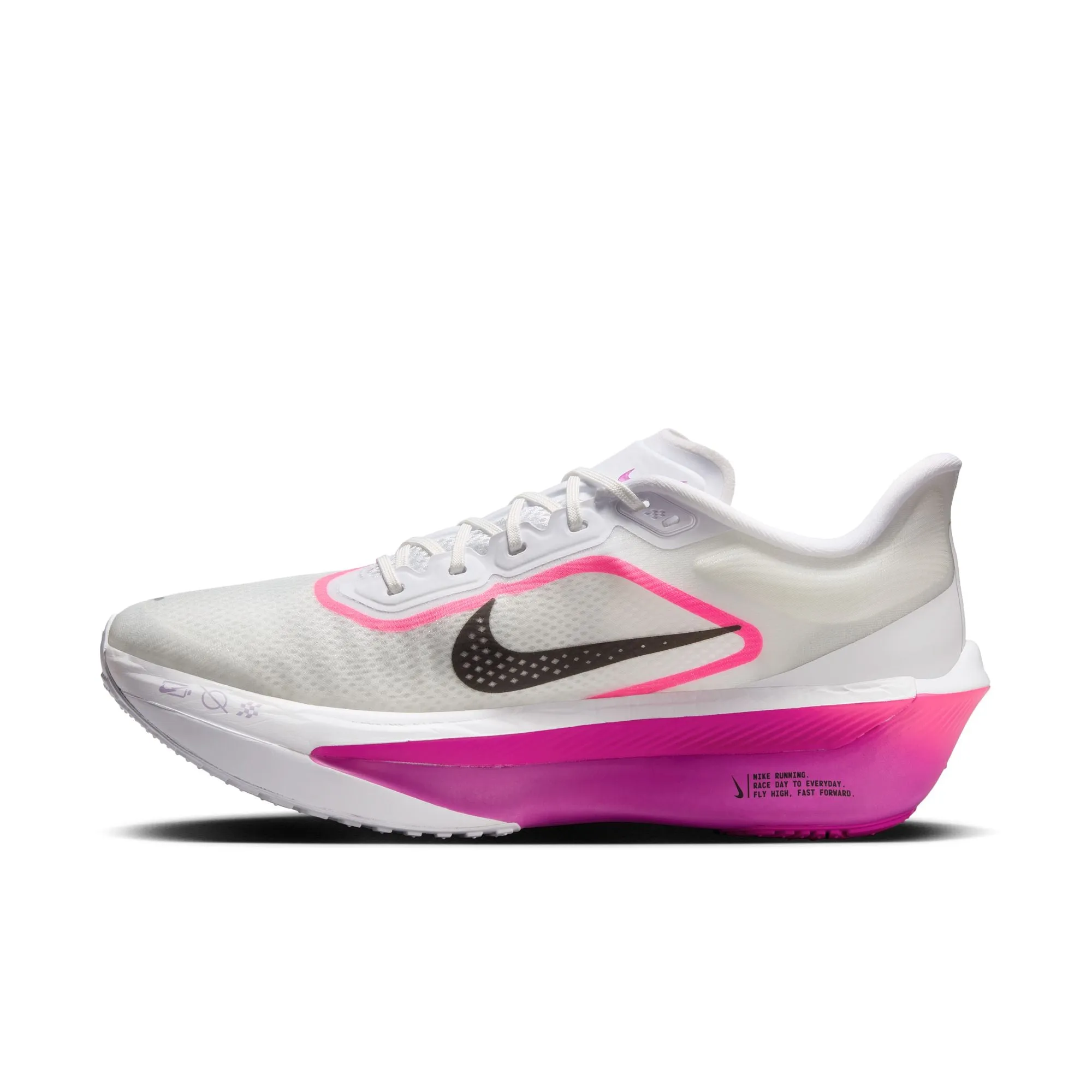 Nike Men's Zoom Fly 6 Running Shoes White / Black / Vivid Grape / Hyper Pink