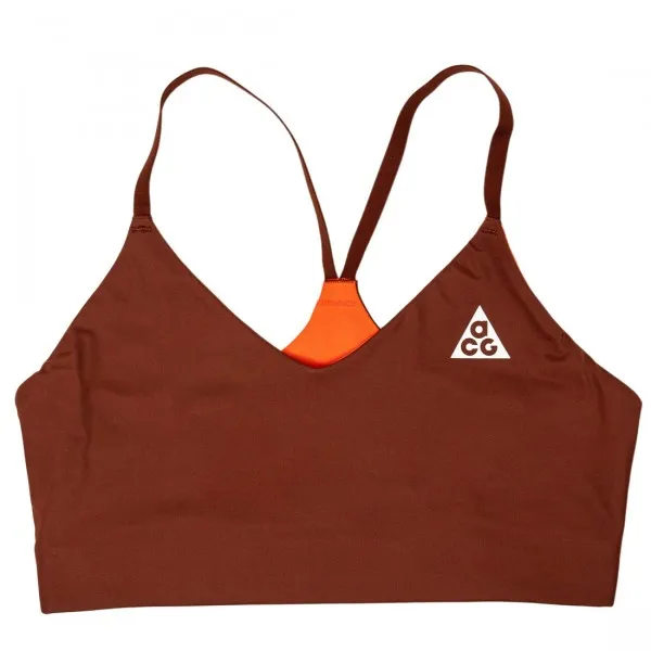 Nike Women Acg Dri-Fit Indy Reversible Bra (oxen brown / team orange / summit white)