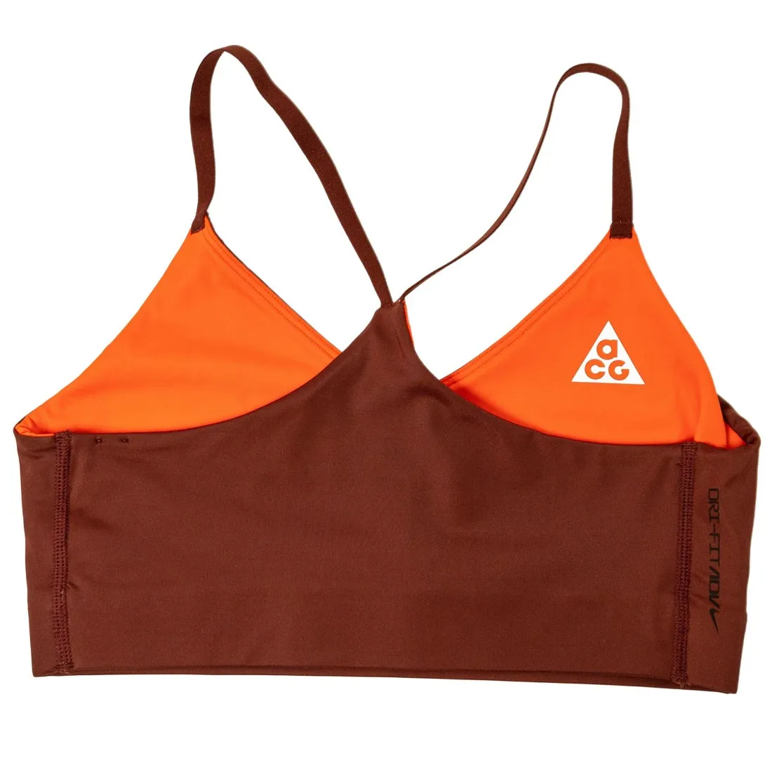 Nike Women Acg Dri-Fit Indy Reversible Bra (oxen brown / team orange / summit white)