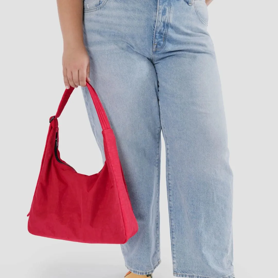 Nylon Shoulder Bag (Candy Apple)