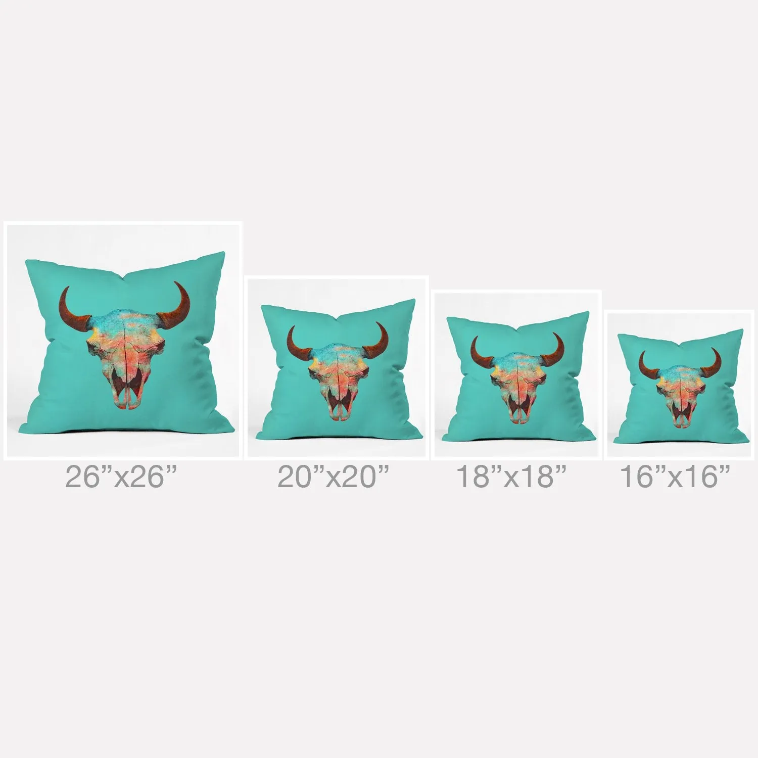 Ole Turquoise Sky Indoor / Outdoor Throw Pillows (DS)