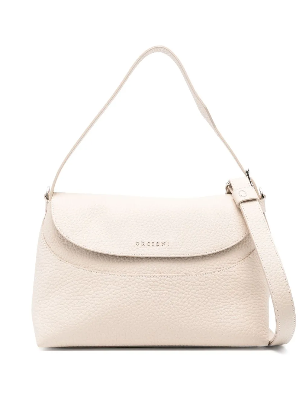 Orciani logo-lettering shoulder bag - Neutrals