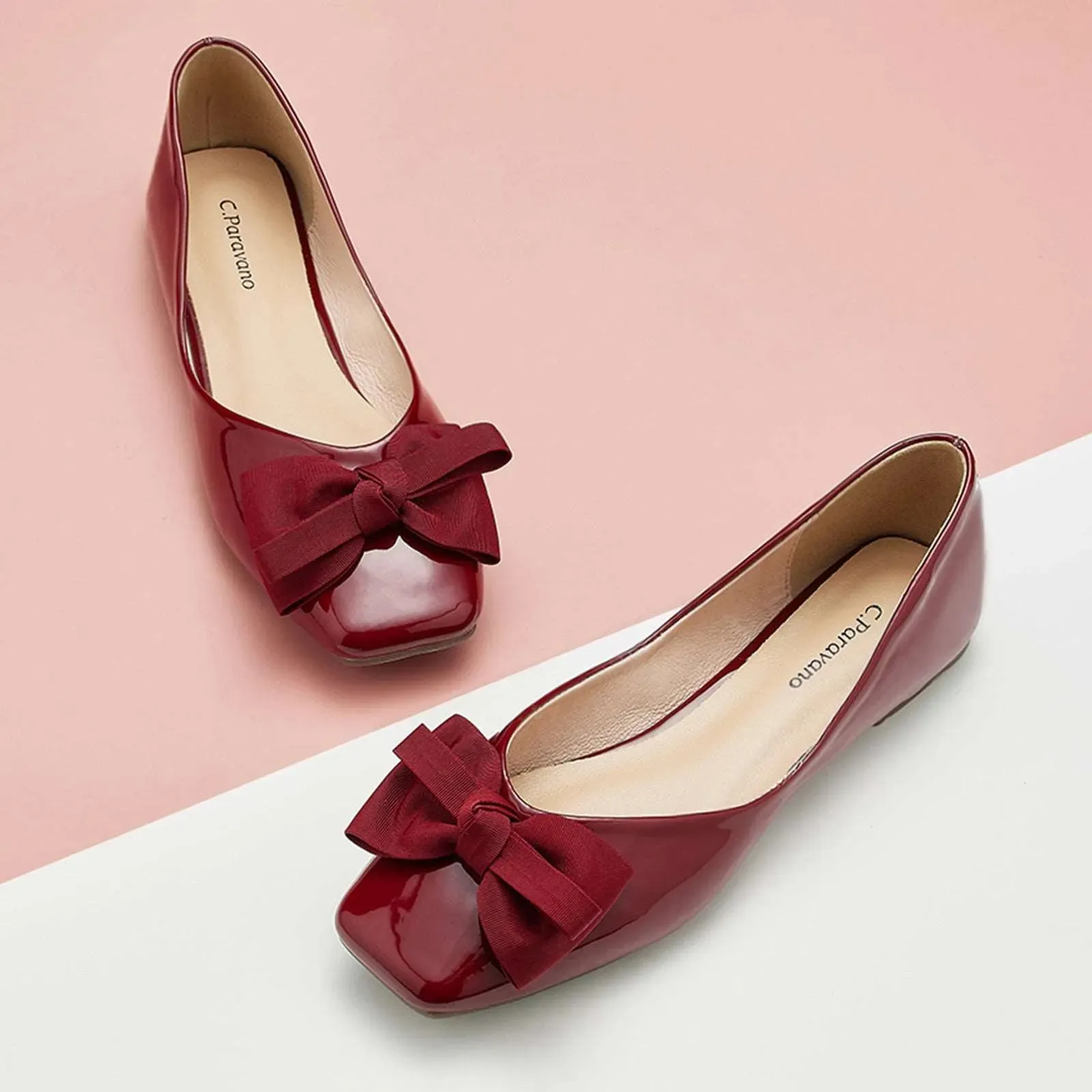 Patent Bow Ballerina Flats (Eva)