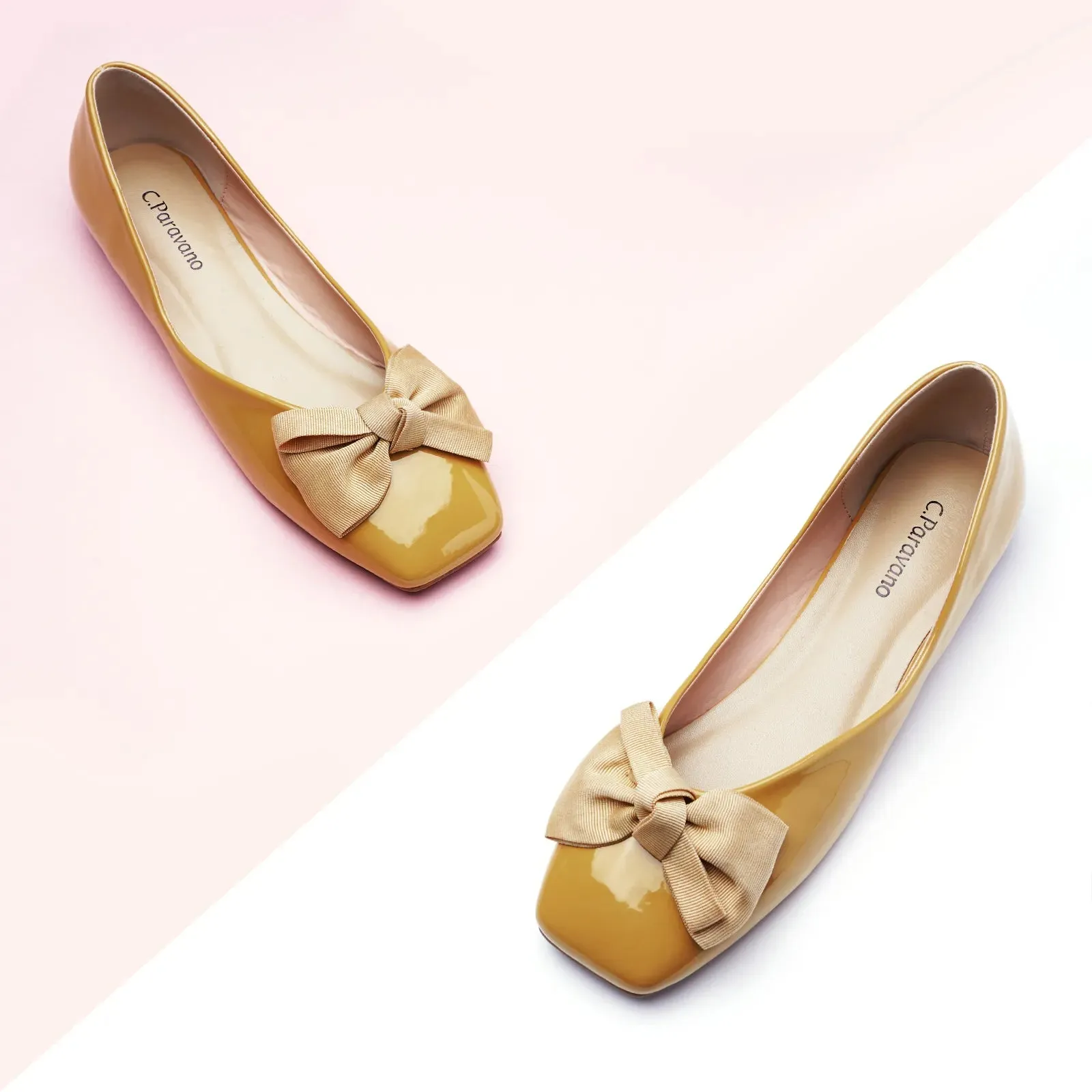 Patent Bow Ballerina Flats (Eva)