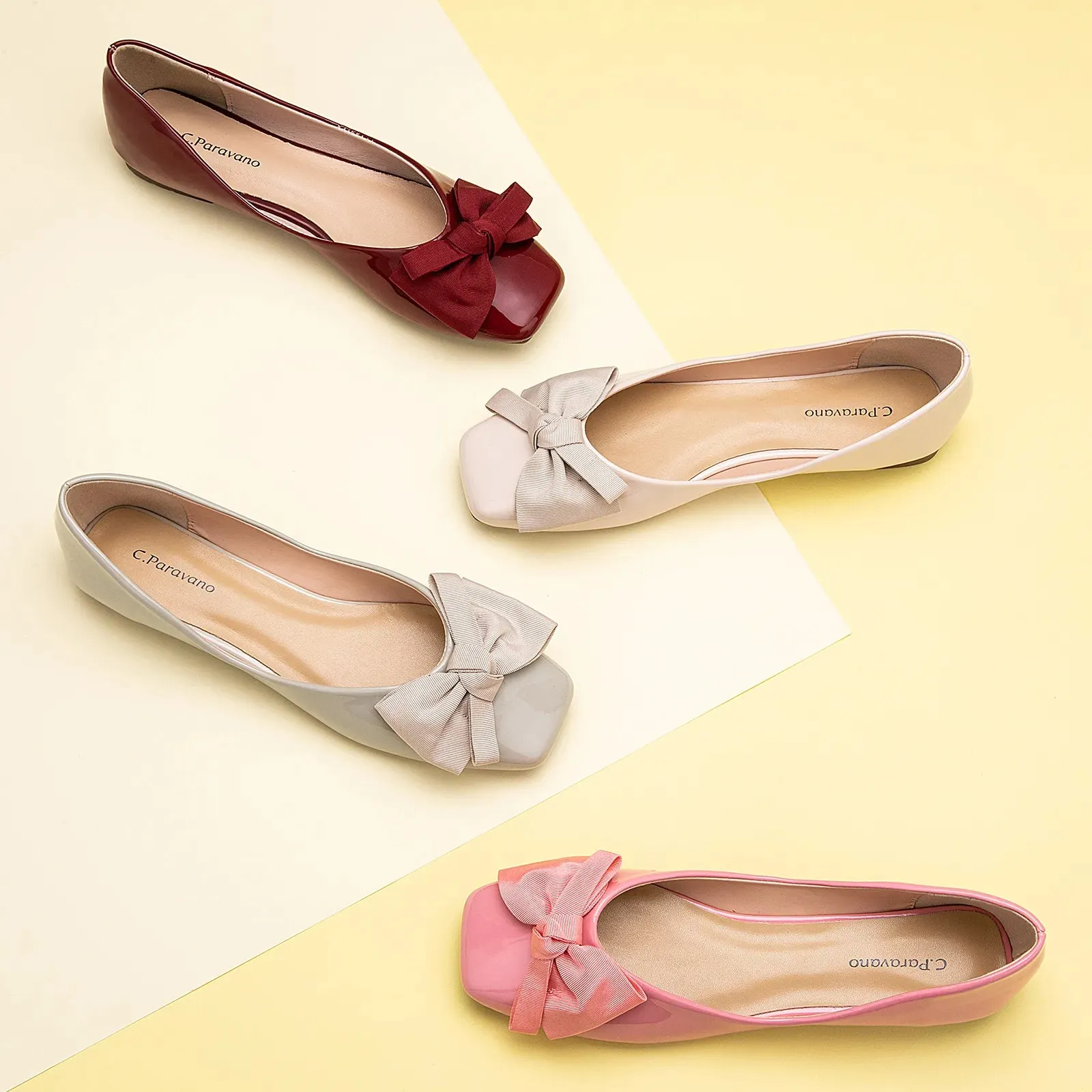 Patent Bow Ballerina Flats (Eva)