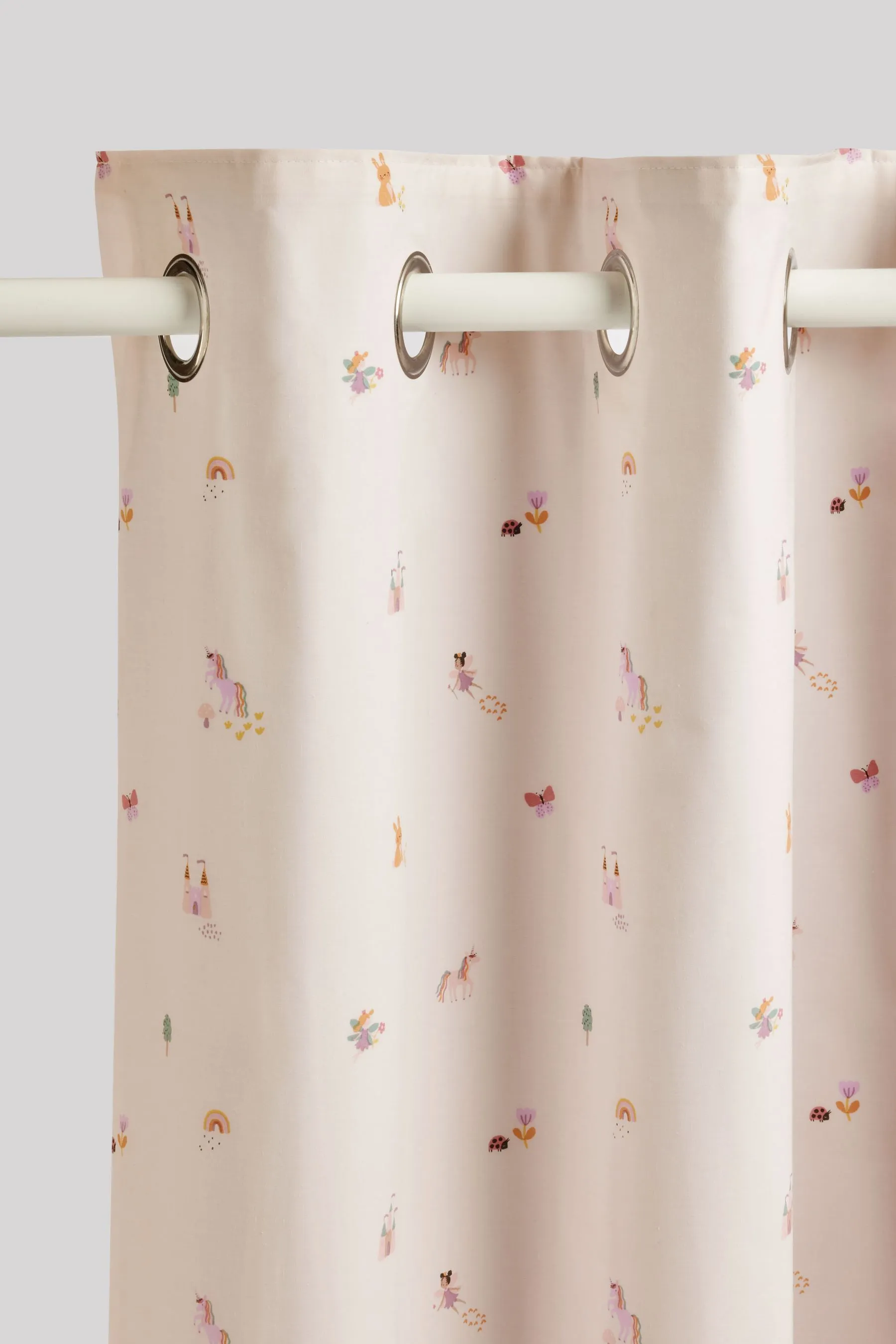 Pink Unicorn Castle Eyelet Blackout Curtains