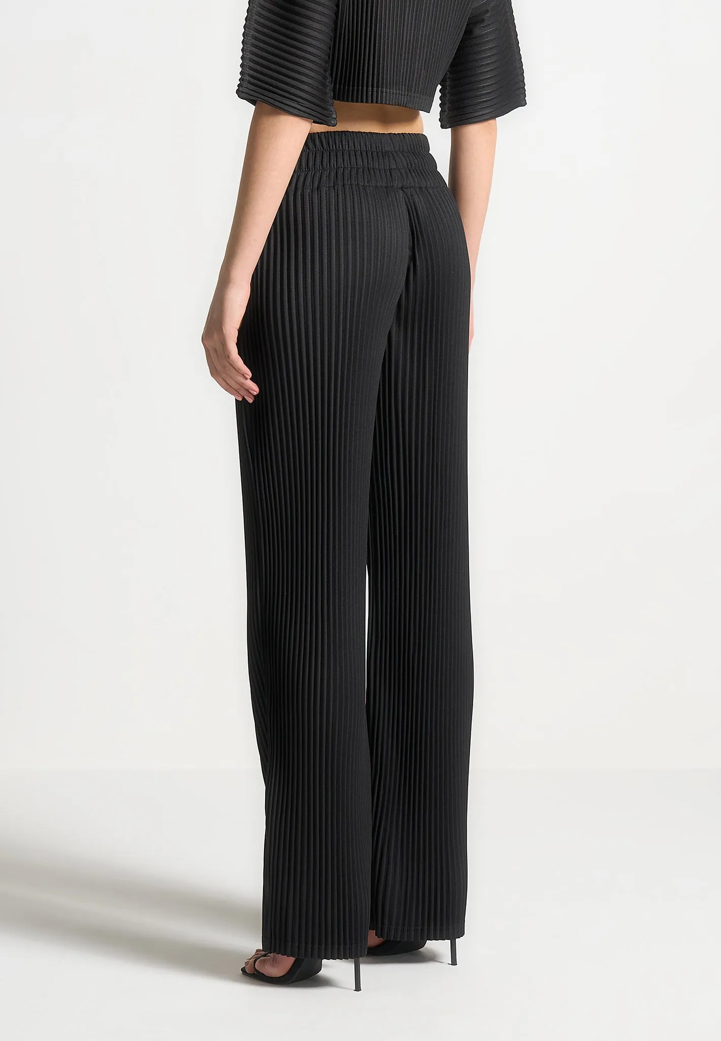 Pleated Trousers - Black