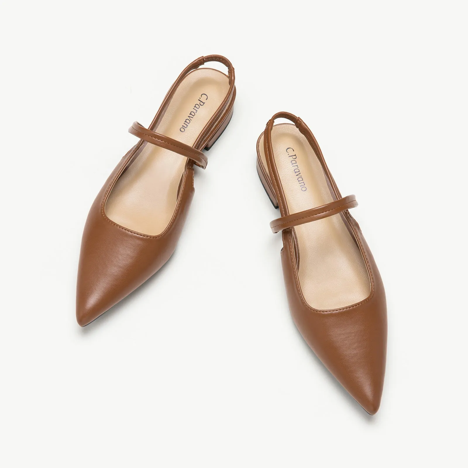 Pointed Toe Slingback Flats (Freya)