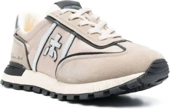 Premiata John Low logo-patch sneakers Neutrals