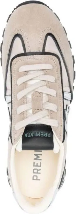 Premiata John Low logo-patch sneakers Neutrals