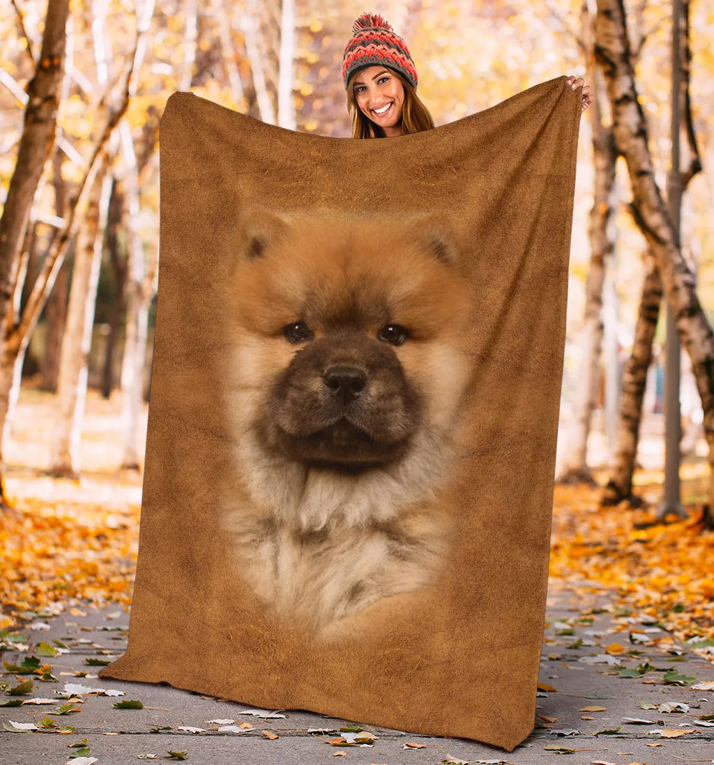 Premium Blanket Chow Chow Face Hair