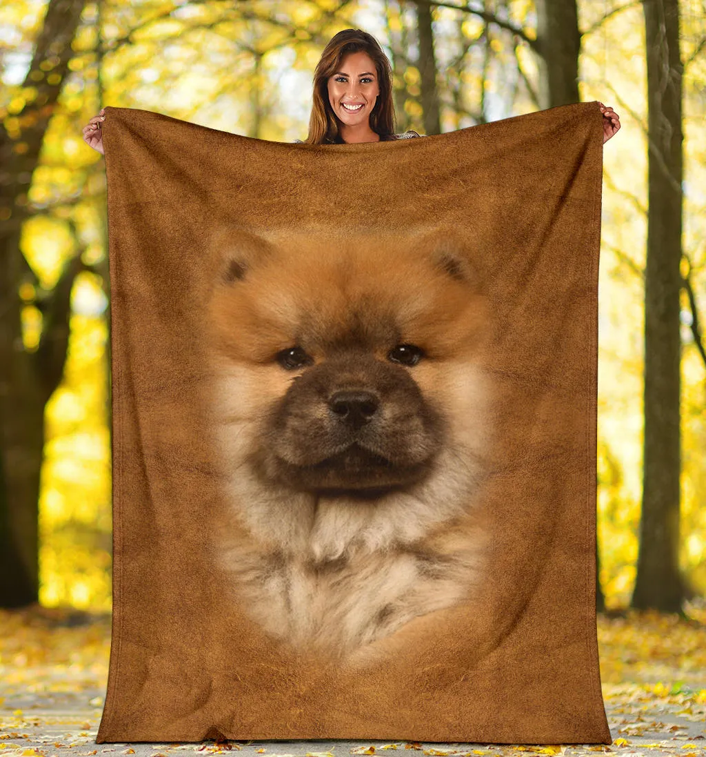 Premium Blanket Chow Chow Face Hair