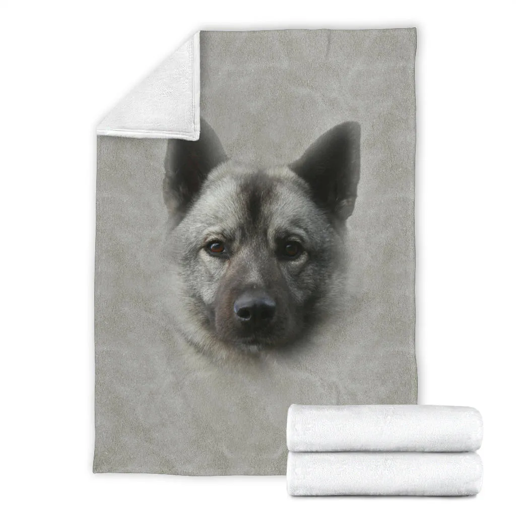 Premium Blanket Norwegian Elkhound Face Hair