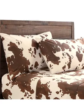 Product Name:  HiEnd Accents 200TC Cotton Elsa Cowhide 4 Piece Sheet Set - Queen Size