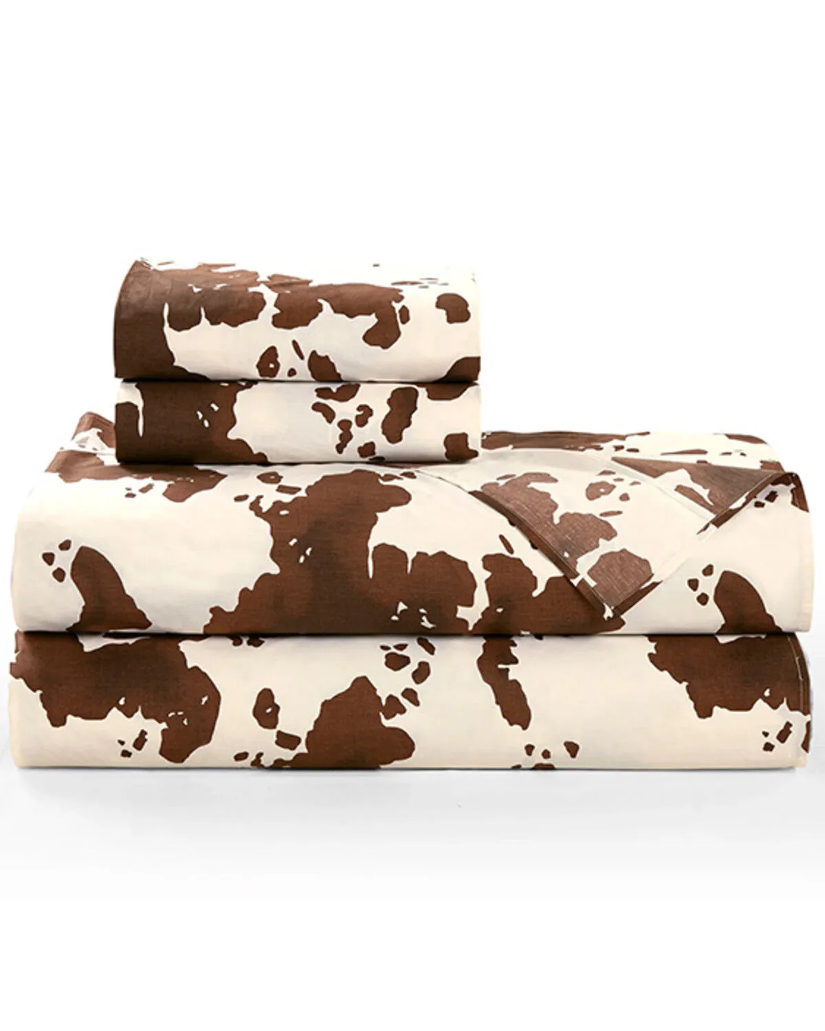 Product Name:  HiEnd Accents 200TC Cotton Elsa Cowhide 4 Piece Sheet Set - Queen Size