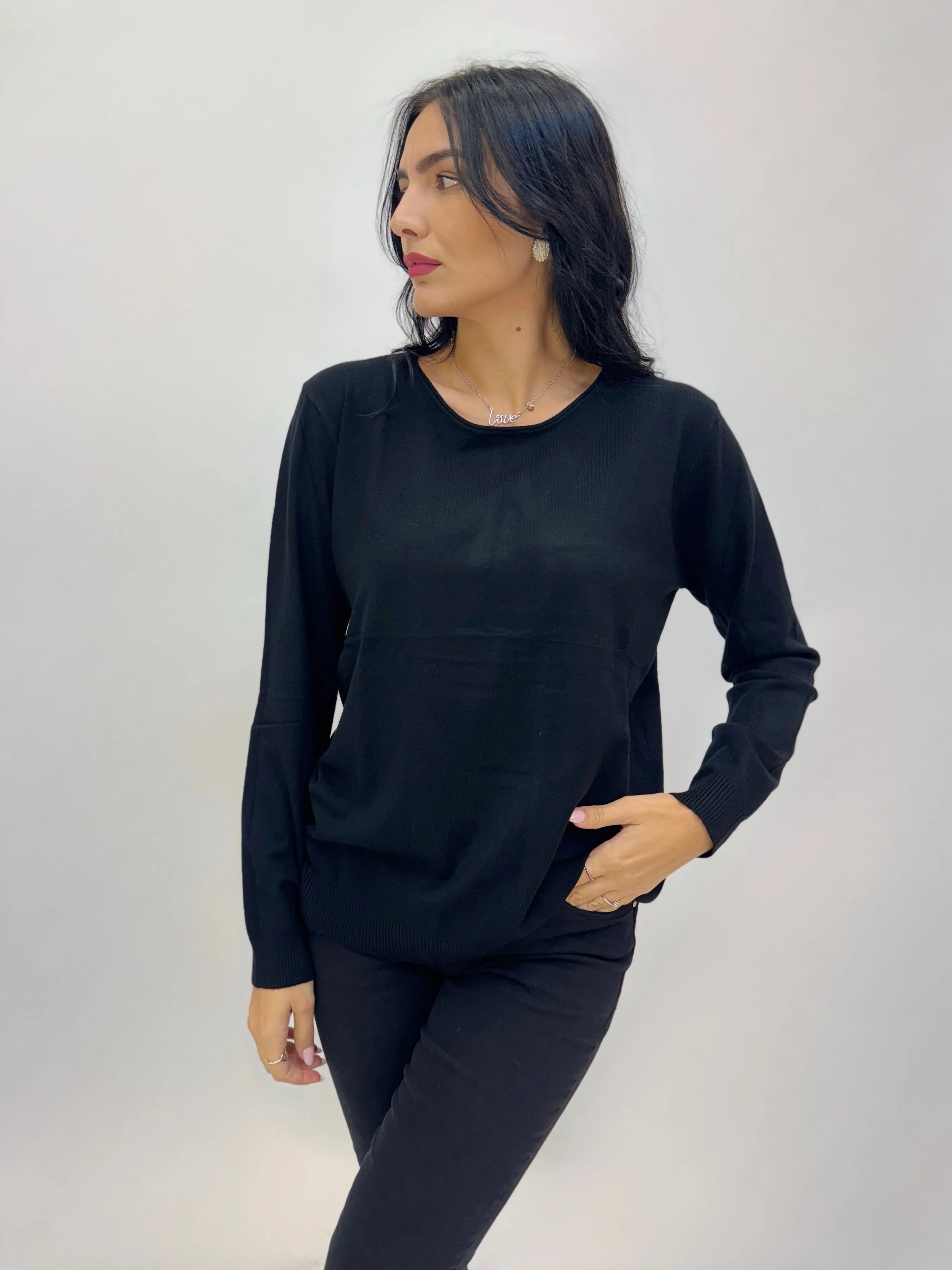 Pullover comodo basic morbido