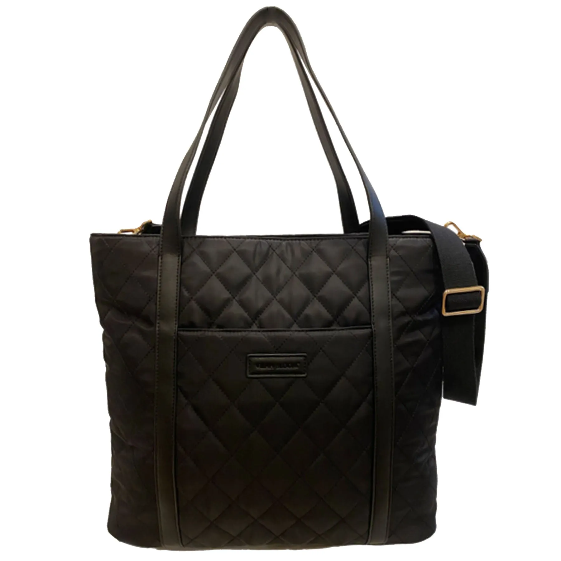 Quilted Nylon Tote- Onyx