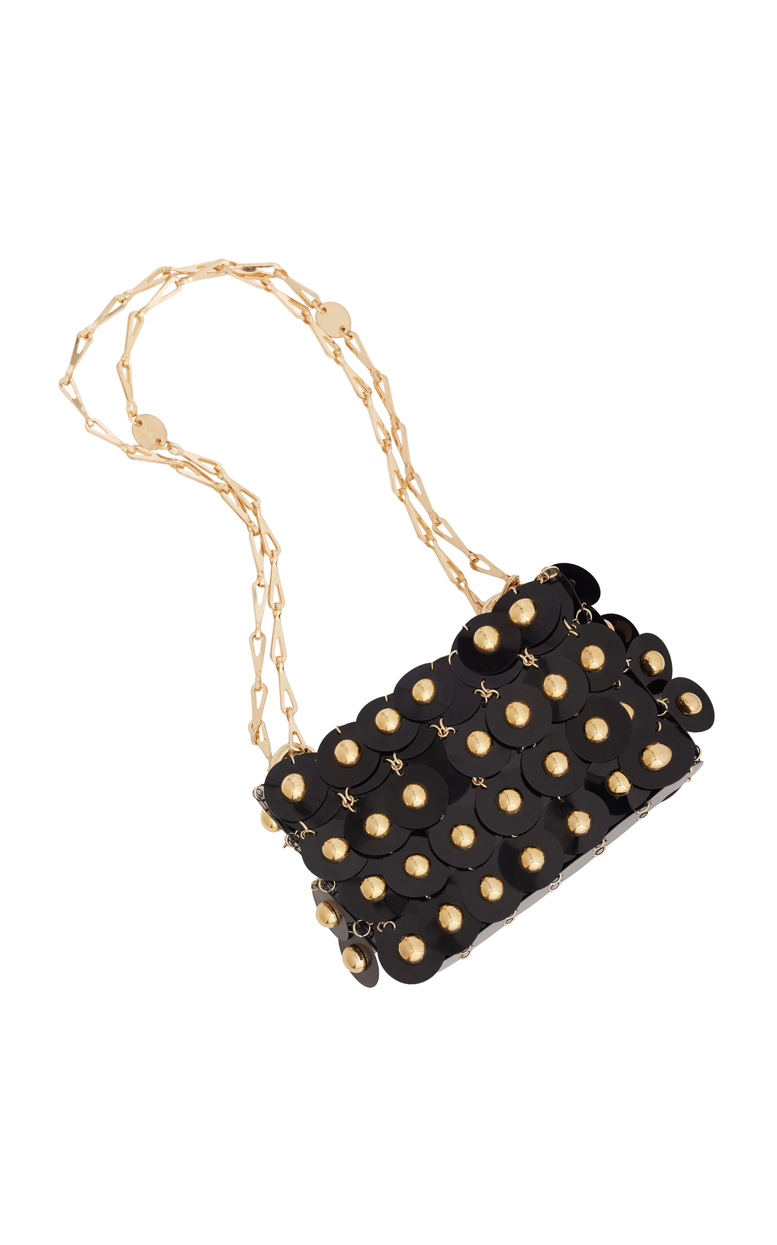 Rabanne Studded Paillette Shoulder Bag