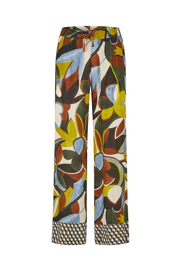 Rabe & LecomteBROWN FLORAL TROUSERS