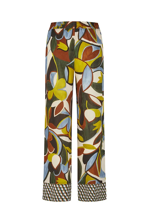 Rabe & LecomteBROWN FLORAL TROUSERS