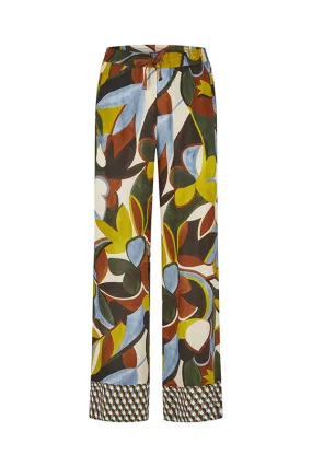 Rabe & LecomteBROWN FLORAL TROUSERS