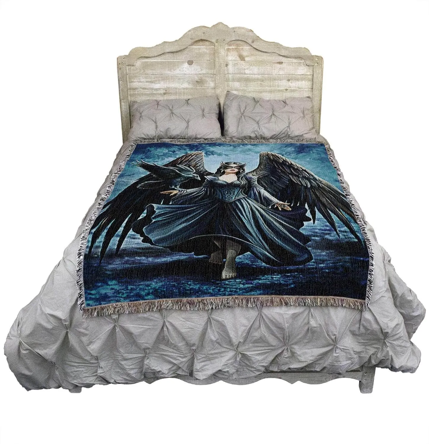 Raven Angel Tapestry Blanket