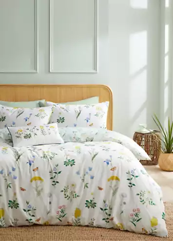 RHS Botanical Cottage Garden 100% Cotton 200 Thread Count Duvet Cover Set | Kaleidoscope