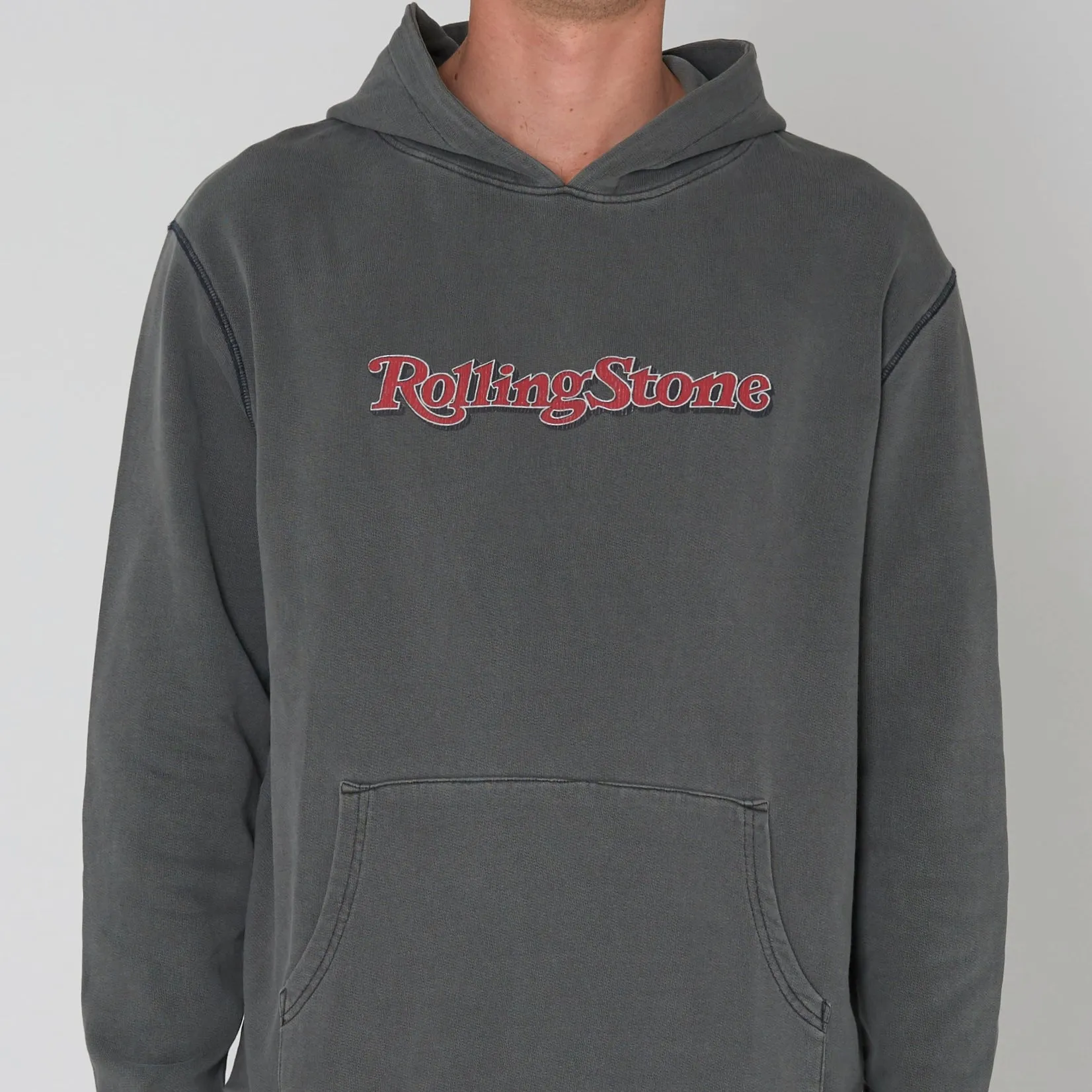 ROLLAS Mens Rolling Stone Hoodie - Washed Black