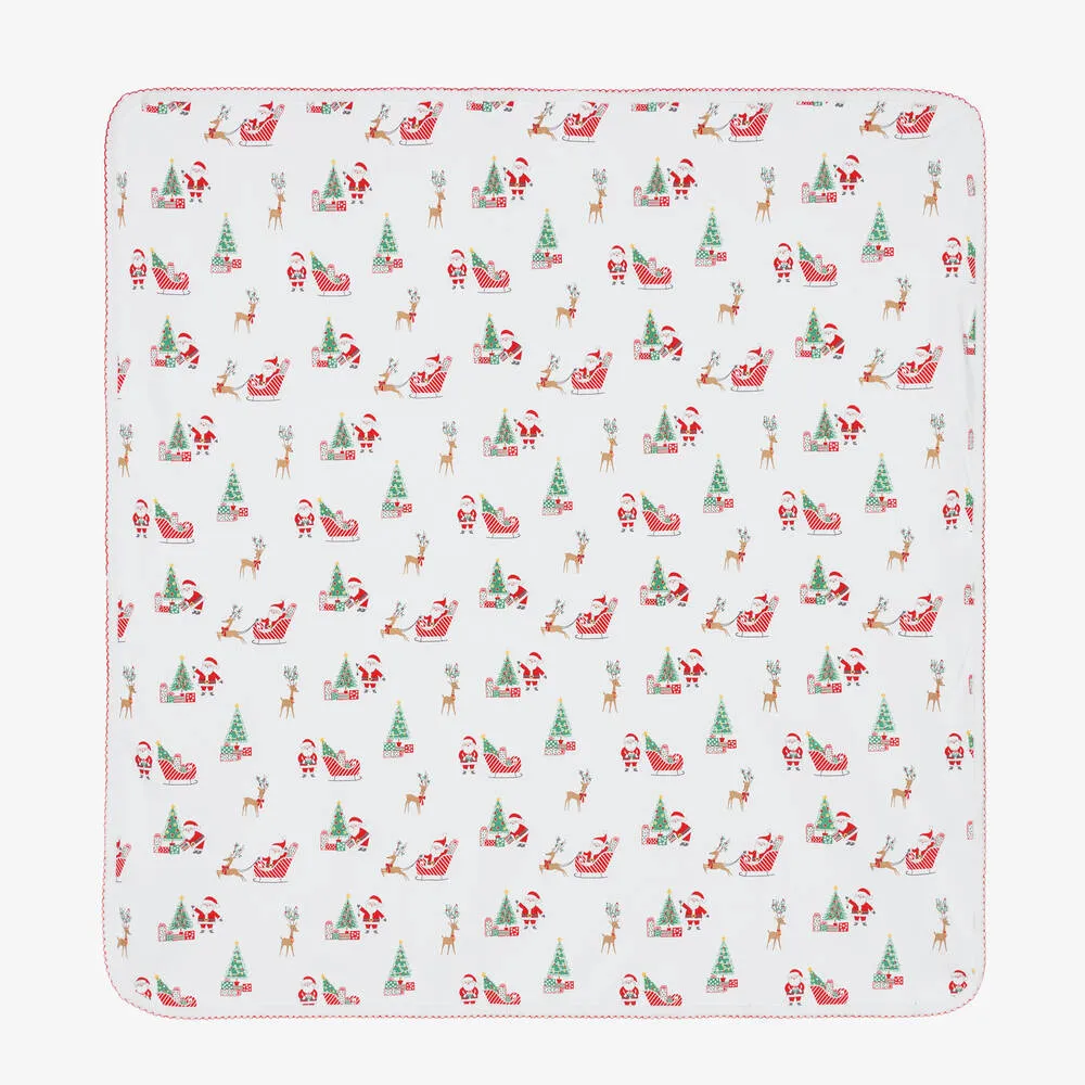 Santa's Sleigh Pima Cotton Blanket (72cm)