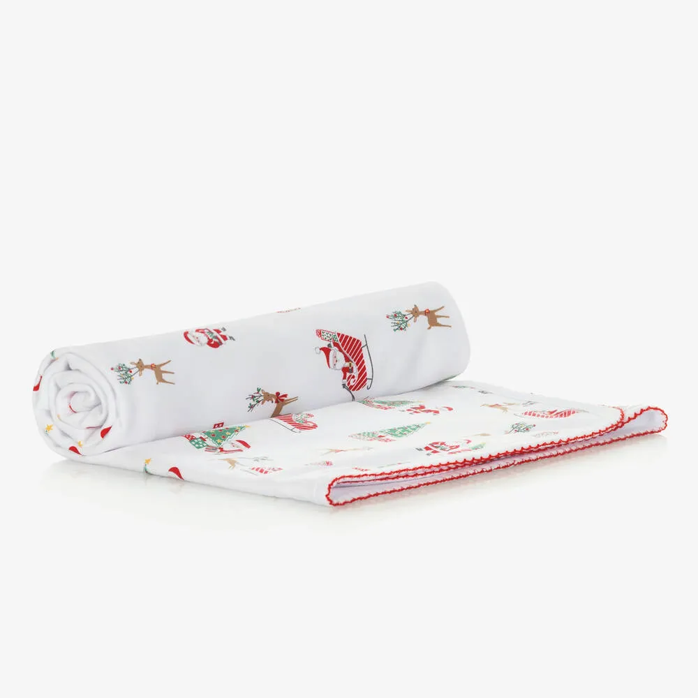 Santa's Sleigh Pima Cotton Blanket (72cm)