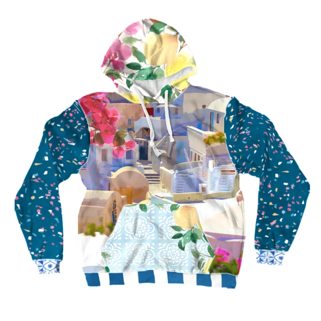 Santorini Unisex Pullover Hoodie